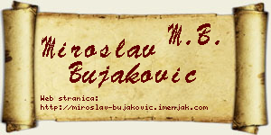 Miroslav Bujaković vizit kartica